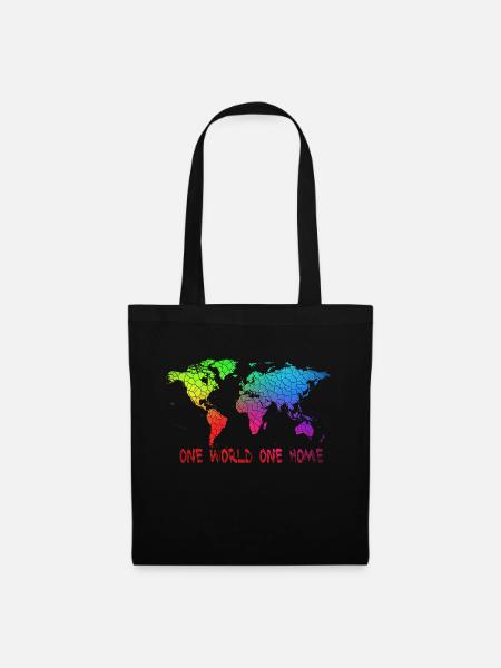One World One Home - Stoffbeutel - Schwarz