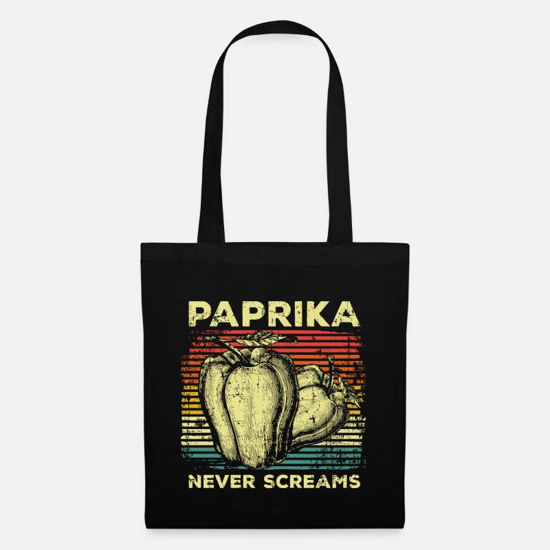 Veganer Paprika - Stoffbeutel - Schwarz
