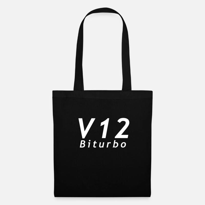 v12Biturbo - Stoffbeutel - Schwarz
