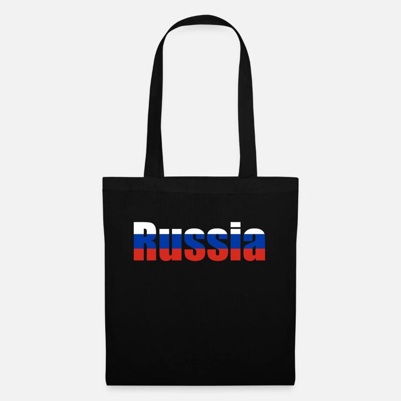 Russia - Stoffbeutel - Schwarz