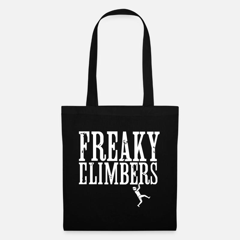 freaky climbers Klettern lustige Sprüche Symbol - Stoffbeutel - Schwarz