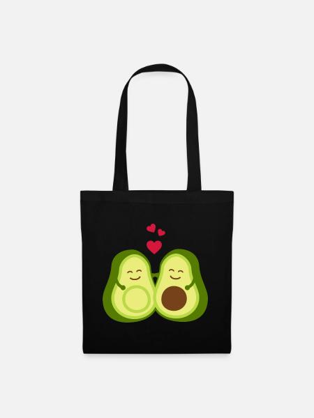 Avocado - Stoffbeutel - Schwarz