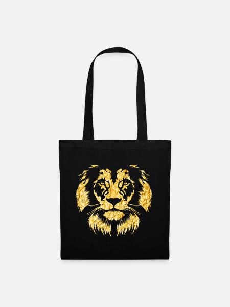 Lion gold - Stoffbeutel - Schwarz