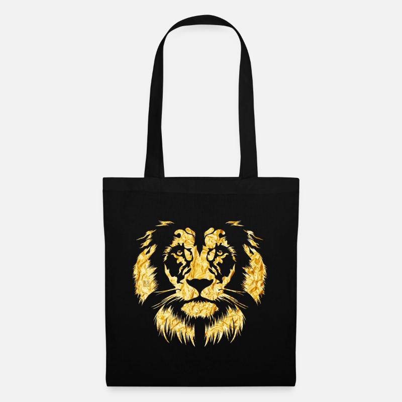 Lion gold - Stoffbeutel - Schwarz