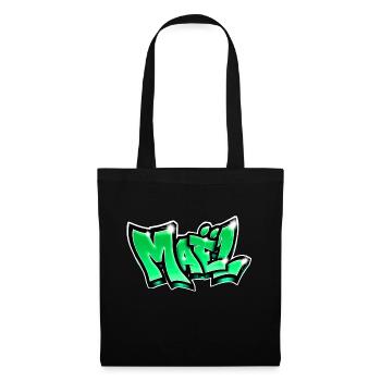 Graffiti Name Maël - Sac en tissu - noir - Devant