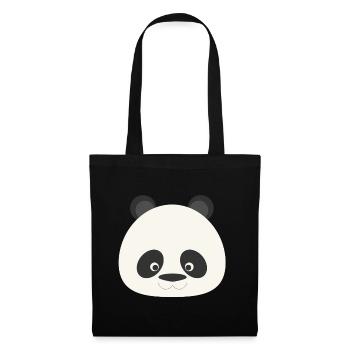 Panda - Sac en tissu - noir - Devant