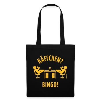 Käffchen Bingo (Baumann Klausen Clausen Kaffee V1) - Stoffbeutel - Schwarz - Vorne