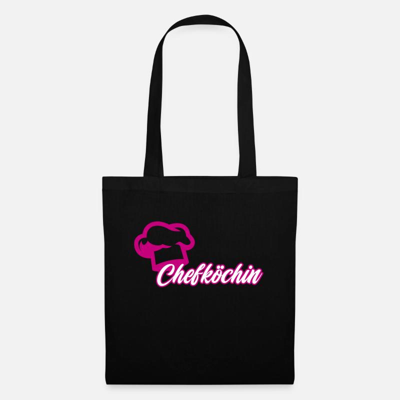 Chefköchin - Stoffbeutel - Schwarz