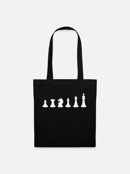 Jeu d’échecs Joueurs d’échecs Chess - Sac en tissu - noir