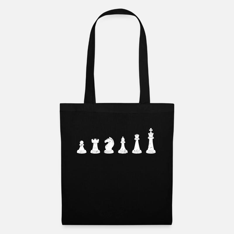 Jeu d’échecs Joueurs d’échecs Chess - Sac en tissu - noir