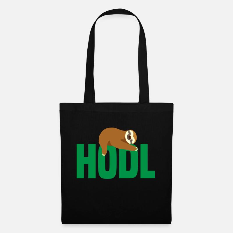 Fautier avec Bitcoin, Hodl - Sac en tissu - noir