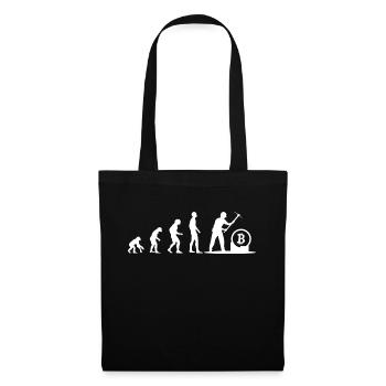 bitcoin mining crypto shirt gift geschenk Evolutio - Stoffbeutel - Schwarz - Vorne