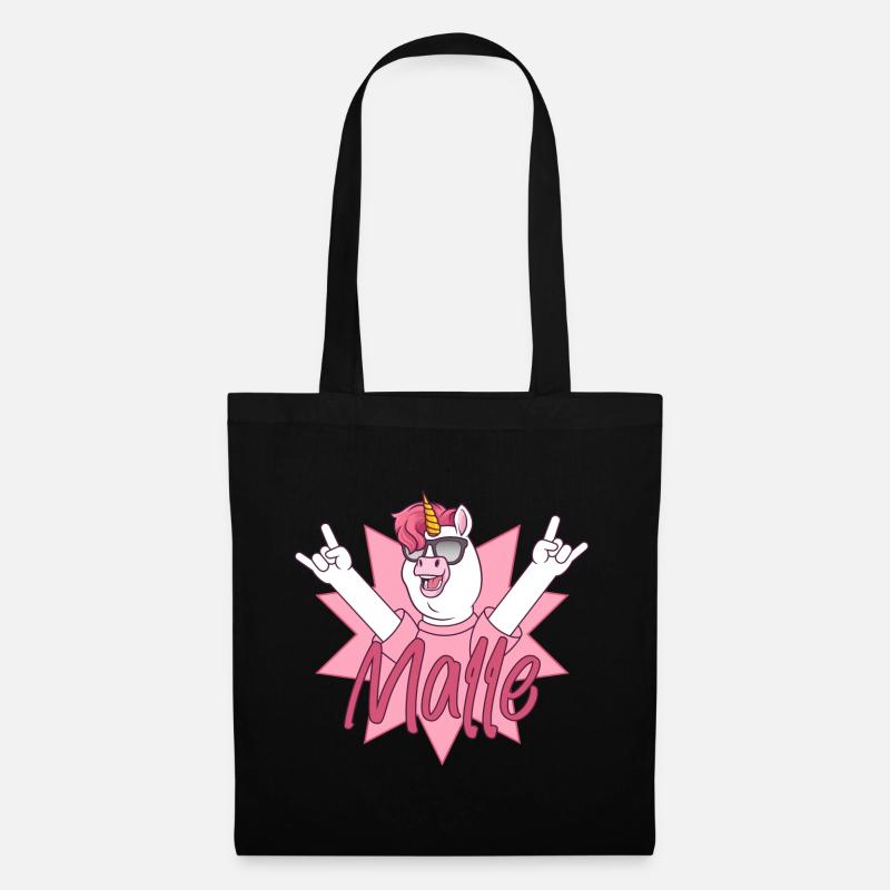 Malle Outfit Einhorn - Stoffbeutel - Schwarz