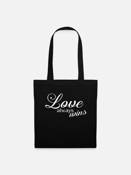 Statement - LOVE always wins 2 - Stoffbeutel - Schwarz