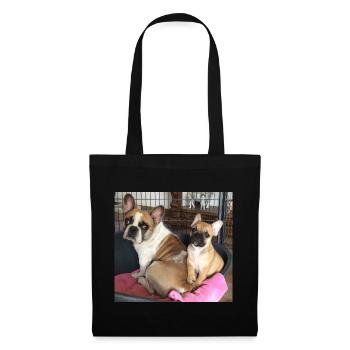 French Bulldog Mother and Son - Tote Bag - black - Front