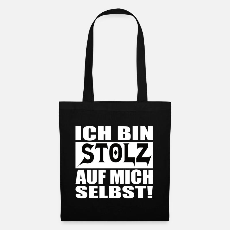 ich bin stolz auf mich selbst - Stoffbeutel - Schwarz