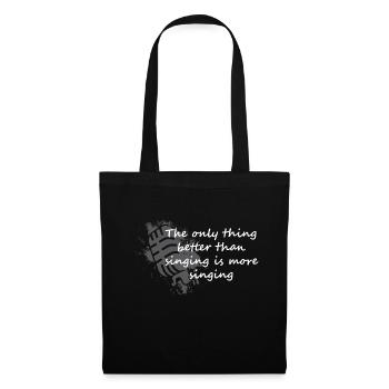 Plus de chanteurs chantants Cadeau - Sac en tissu - noir - Devant