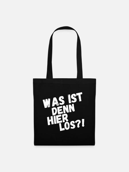 Was ist hier los? - Stoffbeutel - Schwarz