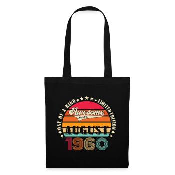 Awesome since August 1960 62nd Birthday Gift - Tote Bag - black - Front