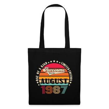 Awesome since August 1987 35th Birthday Gift - Tote Bag - black - Front