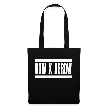 BOW X ARROW Awesome Archery Designs T-Shirt - Stoffbeutel - Schwarz - Vorne