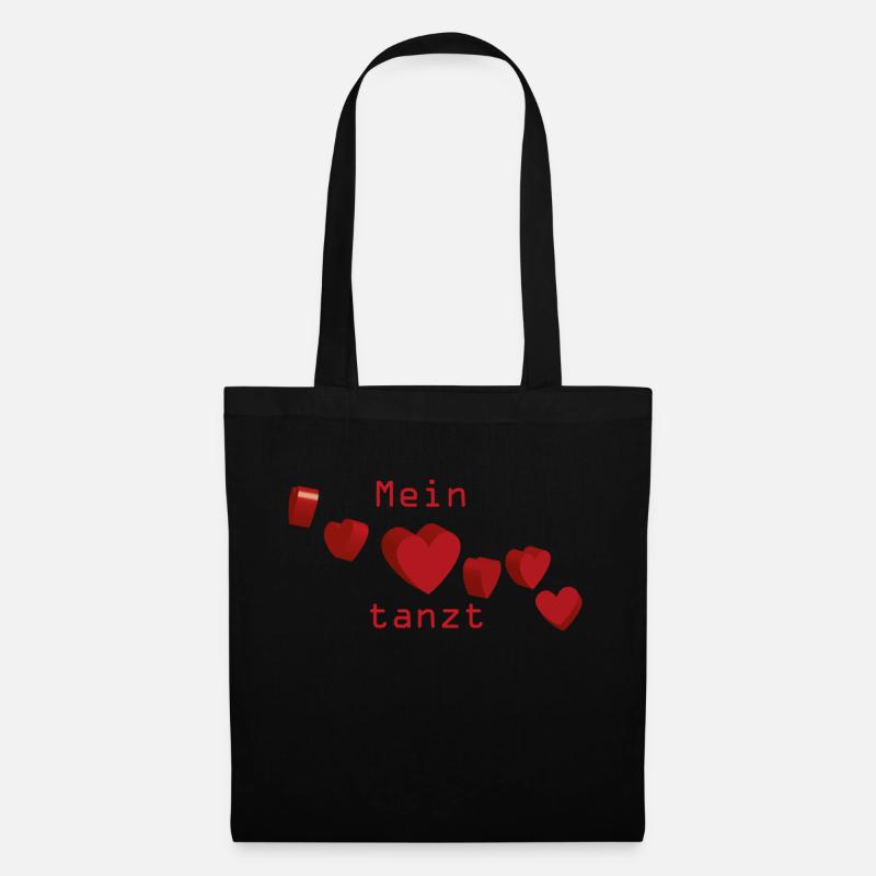 Mon cœur danse - Sac en tissu - noir