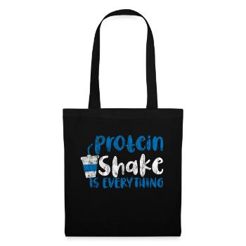 Le shake protéiné est tout 2 - Sac en tissu - noir - Devant