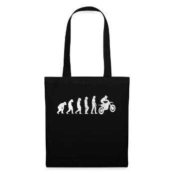 Motocycliste Mobylette Motocross Cadeau - Sac en tissu - noir - Devant
