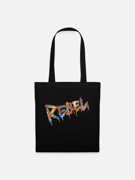 Rebel Rebels Lustige Retro Musik Hip Hop Rocknroll - Stoffbeutel - Schwarz