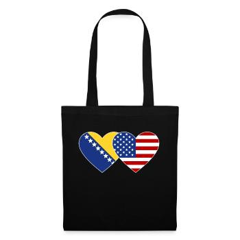 Bosnie-Herzégovine Drapeau Coeur - Sac en tissu - noir - Devant