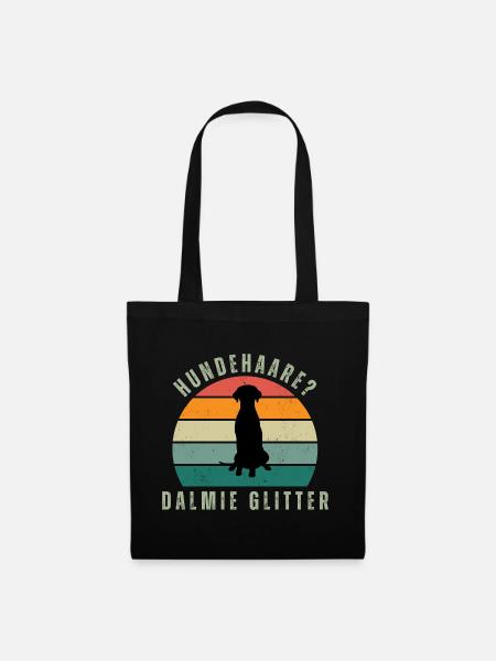 Dalmie Glitter Retro Sunset - Stoffbeutel - Schwarz