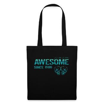 Awesome since 1986 Geschenk - Stoffbeutel - Schwarz - Vorne