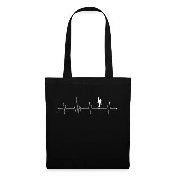 Arts martiaux rythme cardiaque blanc - Sac en tissu - noir - Devant