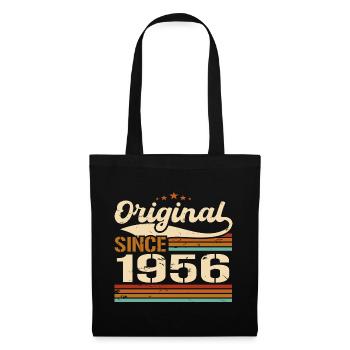 Jahrgang 1956 original | Geburtstagsgeschenk 1956 - Stoffbeutel - Schwarz - Vorne