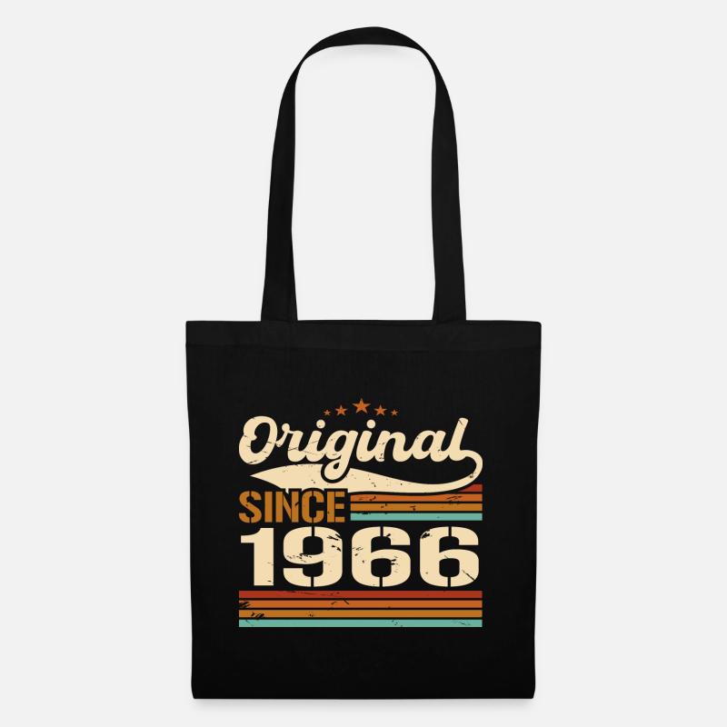 Original 1966 Vintage | Geburtstagsgeschenk 1966 - Stoffbeutel - Schwarz