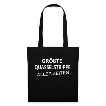 Quasselstrippe - Stoffbeutel - Schwarz - Vorne