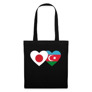 Japan Azerbaijan Flag Heart - Tote Bag - black - Front