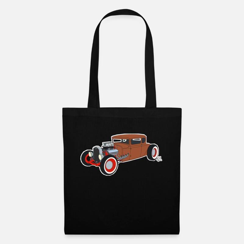 Hot Rod brown - Stoffbeutel - Schwarz