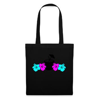 Hibiscus Kokus - Sac en tissu - noir - Devant