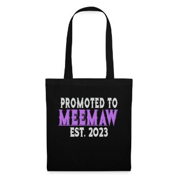 Promoted To Meemaw Est 2023 Soon To Be Grandma - Tote Bag - black - Front
