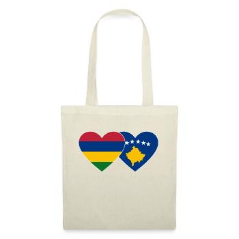 Mauritius Bosnia Flag Heart - Tote Bag - nature - Front