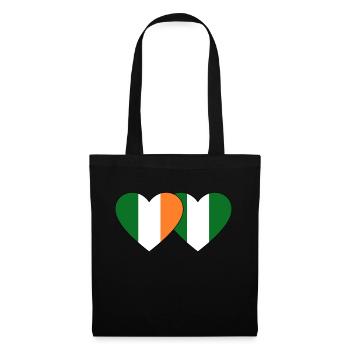 Ireland Nigeria Flag Heart - Tote Bag - black - Front
