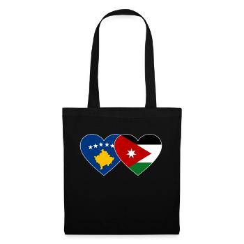 Bosnia Jordan Flag Heart - Tote Bag - black - Front