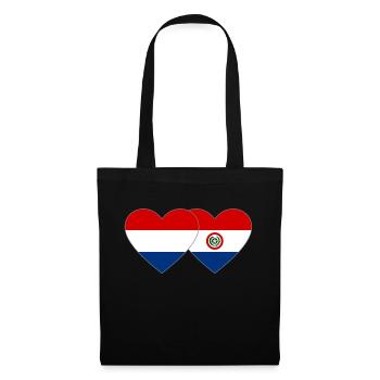 Holland Paraguay Heart Flag - Tote Bag - black - Front