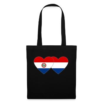 Paraguay Holland Heart Flag - Tote Bag - black - Front