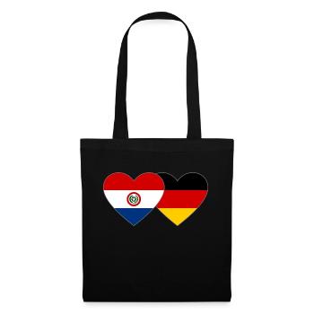 Paraguay Germany Heart Flag - Tote Bag - black - Front