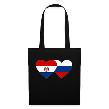 Paraguay Russia Heart Flag - Tote Bag - black - Front