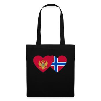 Montenegro Norway flag - Tote Bag - black - Front