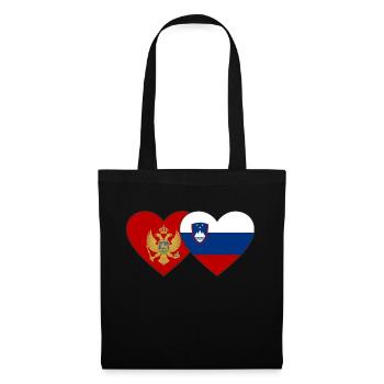 Montenegro Slovenia Flag - Tote Bag - black - Front