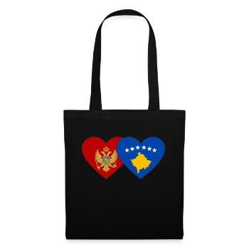 Montenegro Kosovo Flag - Tote Bag - black - Front